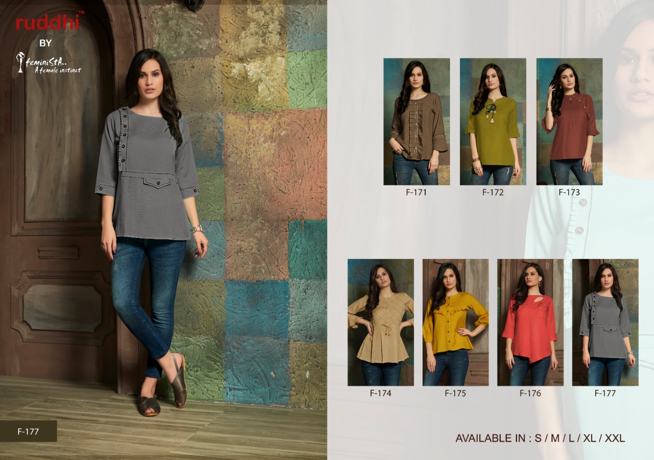 Avishka By Feminista 171 To 177 Series Beautiful Stylish Fancy Colorful Casual Wear & Ethnic Wear & Ready To Wear South Cotton Slub Tops At Wholesale Price