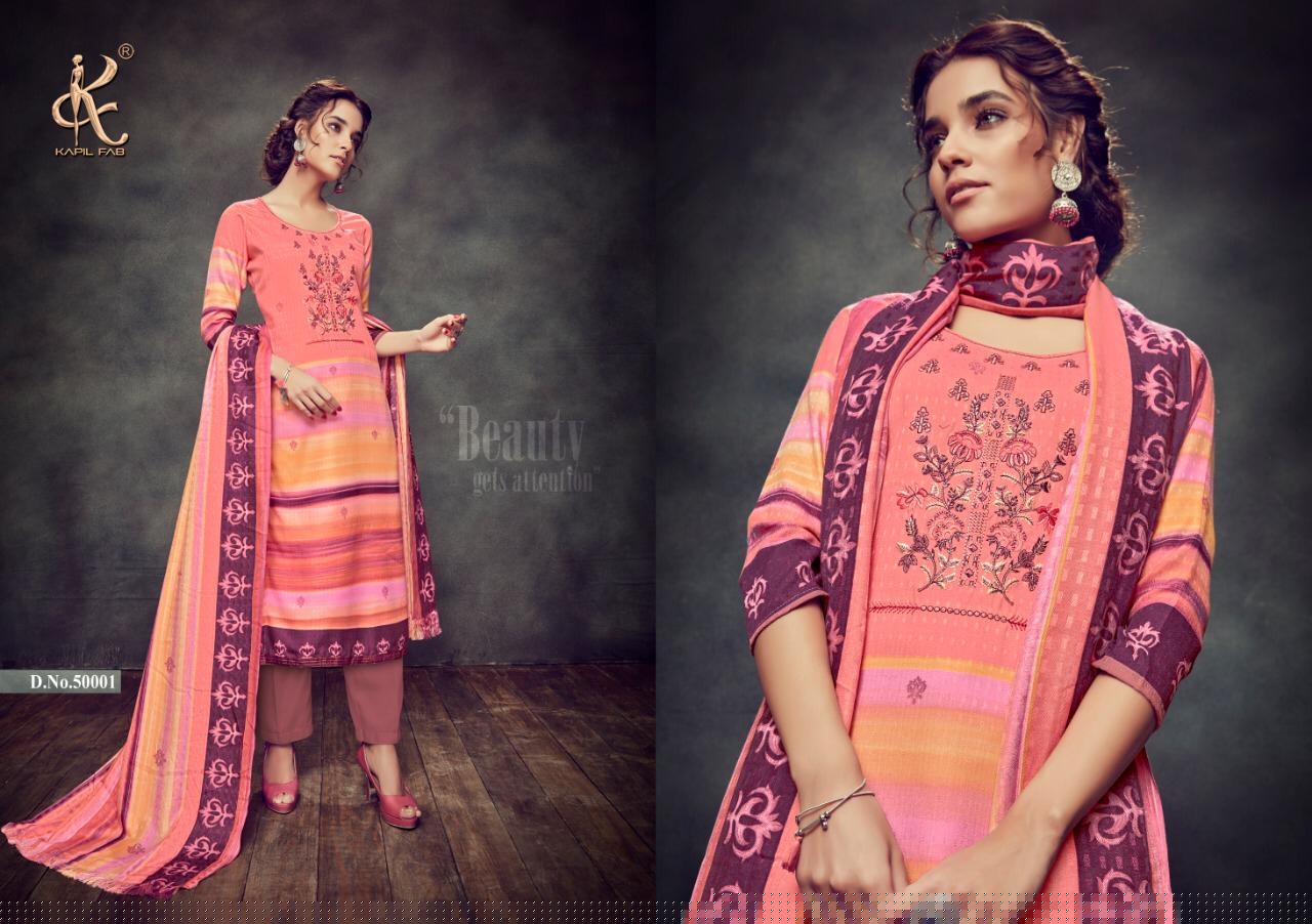 Avni By Kapil Fab 50001 To 50008 Series Beautiful Pashmina Suits Stylish Fancy Colorful Winter Wear & Ethnic Wear Pure Pashmina Embroidered Dresses At Wholesale Price