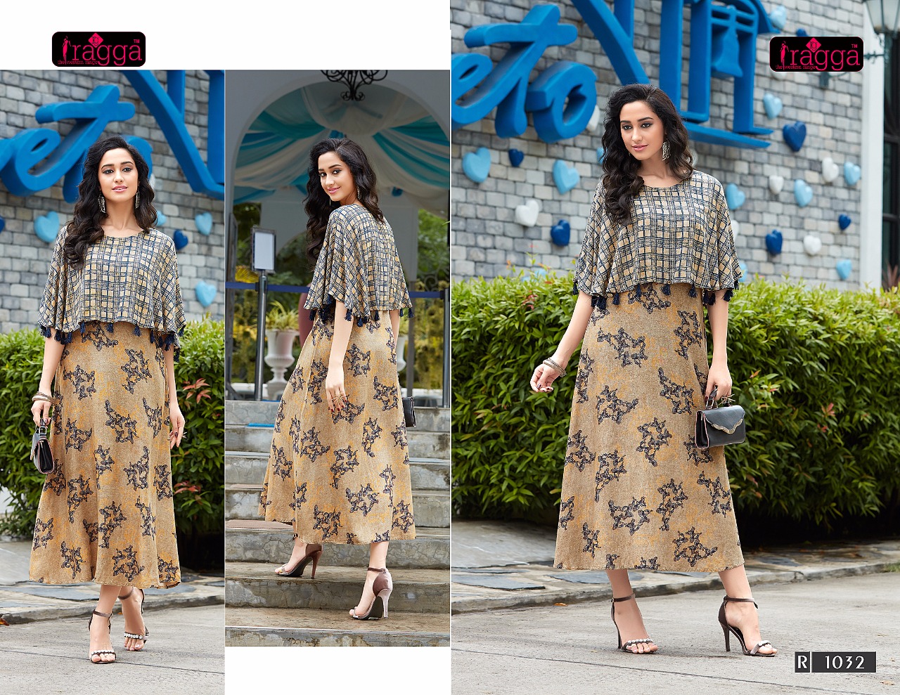 B4u By Ragga 1028 To 1034 Series Designer Stylish Colorful Fancy Beautiful Party Wear Ethnic Wear Heavy Rayon Printed Kurtis At Wholesale Price