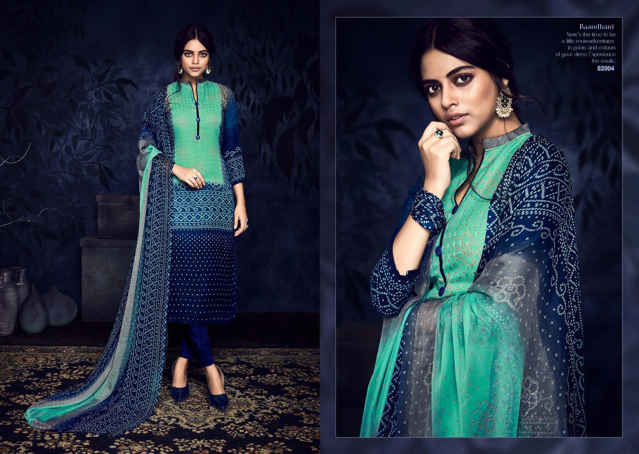 Baandhani By Vishwam Fabrics 82001 To 82008 Series Beautiful Winter Collection Suits Stylish Fancy Colorful Casual Wear & Ethnic Wear Pure Pashmina Digital Style Printed Dresses At Wholesale Price