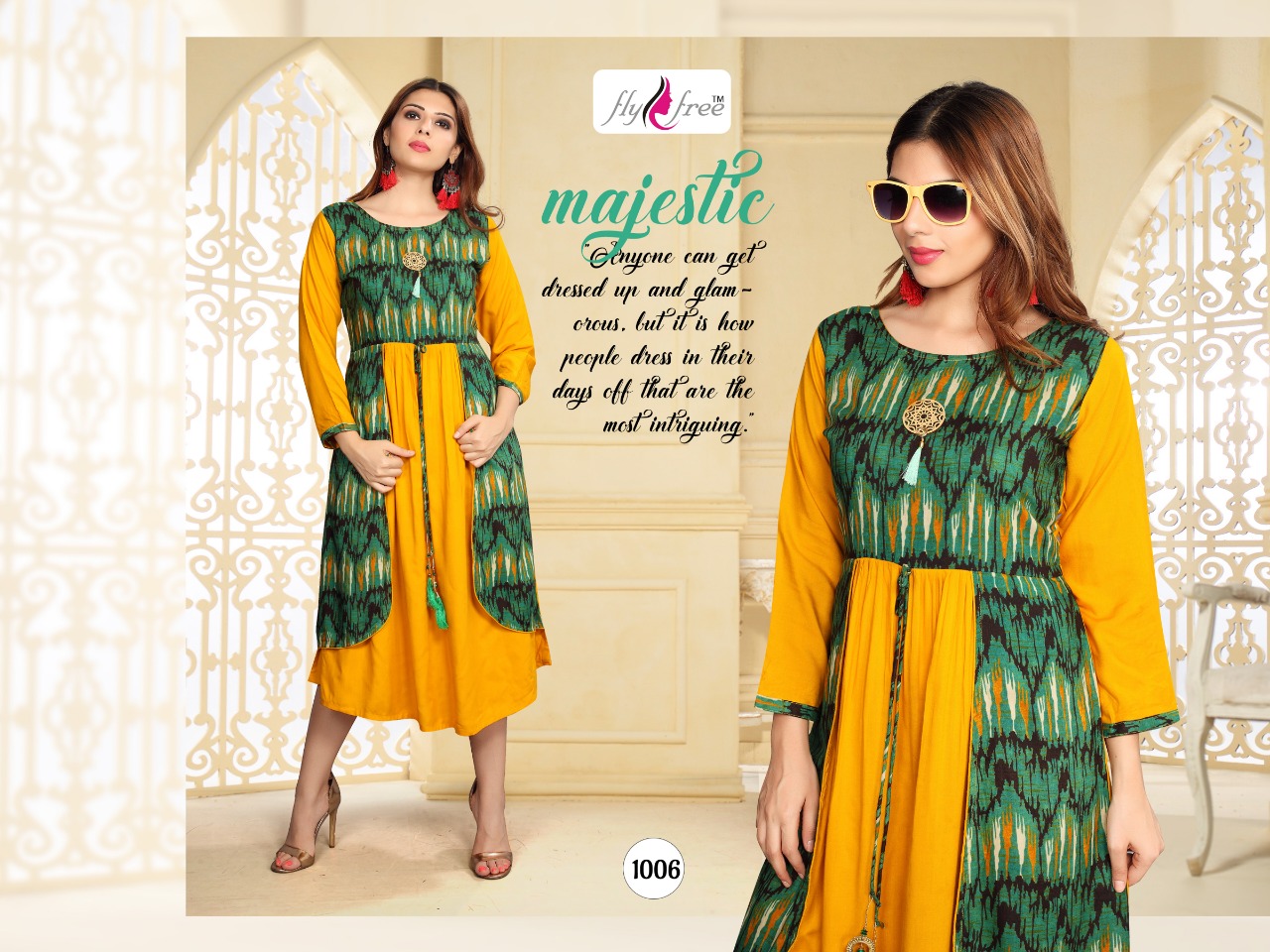 Baani By Kfour Trends 1001 To 1008 Series Beautiful Colorful Stylish Fancy Casual Wear & Ethnic Wear & Ready To Wear Heavy Rayon Kurtis At Wholesale Price