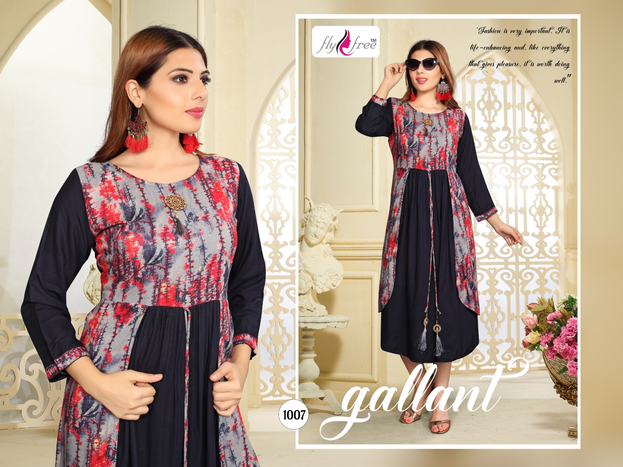 Baani By Kfour Trends 1001 To 1008 Series Beautiful Colorful Stylish Fancy Casual Wear & Ethnic Wear & Ready To Wear Heavy Rayon Kurtis At Wholesale Price