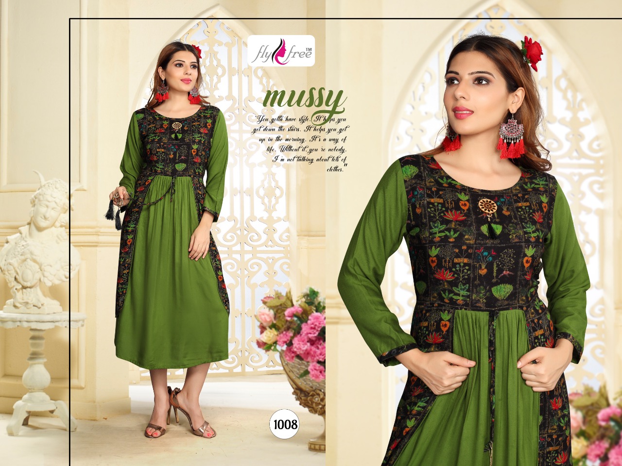 Baani By Kfour Trends 1001 To 1008 Series Beautiful Colorful Stylish Fancy Casual Wear & Ethnic Wear & Ready To Wear Heavy Rayon Kurtis At Wholesale Price