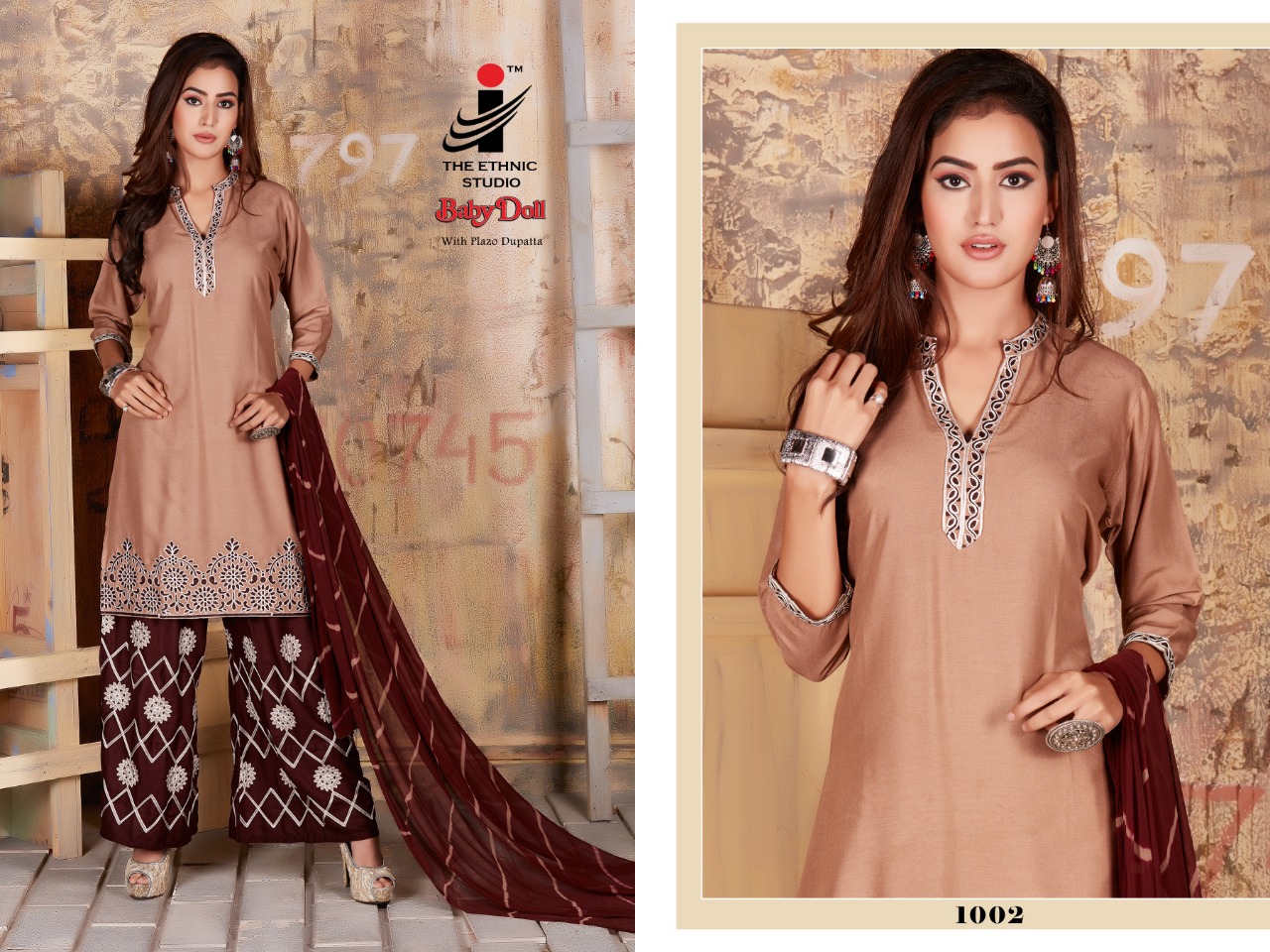 Baby Doll By The Ethnic Studio 1001 To 1008 Series Beautiful Stylish Designer Occasional Wear Casual Wear Heavy Rayonplain Embroidered Dresses At Wholesale Price