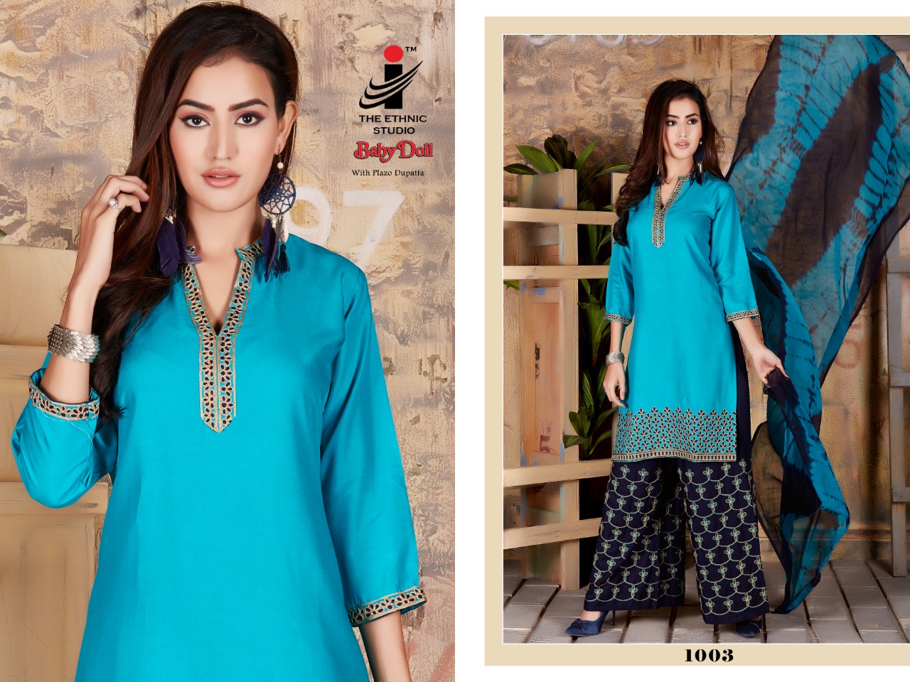 Baby Doll By The Ethnic Studio 1001 To 1008 Series Beautiful Stylish Designer Occasional Wear Casual Wear Heavy Rayonplain Embroidered Dresses At Wholesale Price