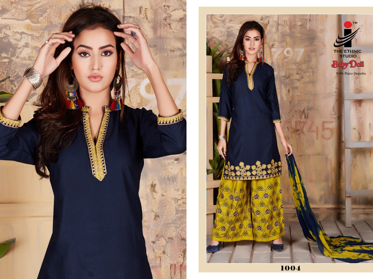 Baby Doll By The Ethnic Studio 1001 To 1008 Series Beautiful Stylish Designer Occasional Wear Casual Wear Heavy Rayonplain Embroidered Dresses At Wholesale Price