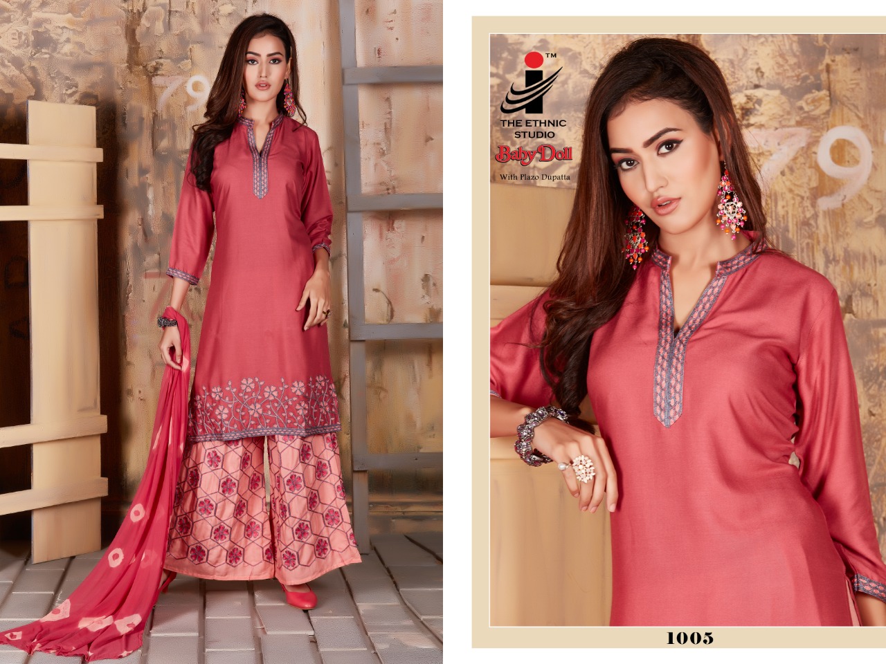 Baby Doll By The Ethnic Studio 1001 To 1008 Series Beautiful Stylish Designer Occasional Wear Casual Wear Heavy Rayonplain Embroidered Dresses At Wholesale Price