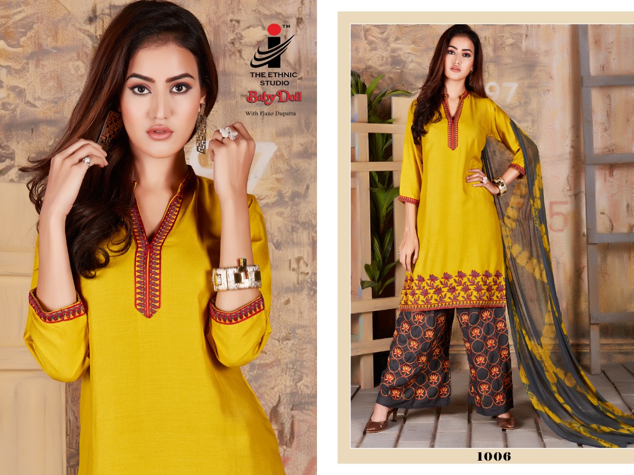 Baby Doll By The Ethnic Studio 1001 To 1008 Series Beautiful Stylish Designer Occasional Wear Casual Wear Heavy Rayonplain Embroidered Dresses At Wholesale Price