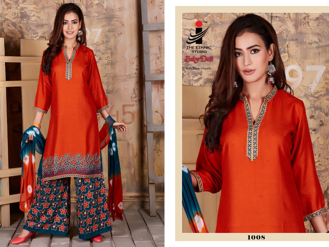 Baby Doll By The Ethnic Studio 1001 To 1008 Series Beautiful Stylish Designer Occasional Wear Casual Wear Heavy Rayonplain Embroidered Dresses At Wholesale Price