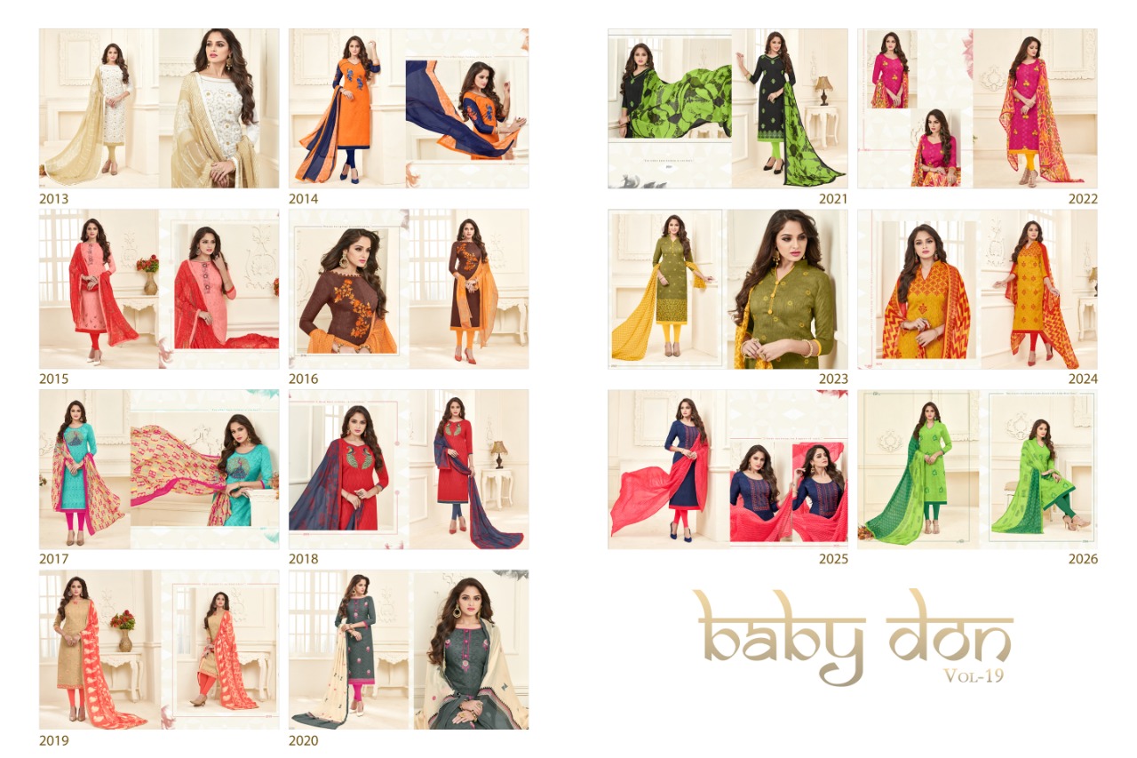 Baby Don Vol-19 By Ravi Creation 2013 To 2026 Series Beautiful Suits Stylish Fancy Colorful Casual Wear & Ethnic Wear Rayon Cotton Printed Dresses At Wholesale Price