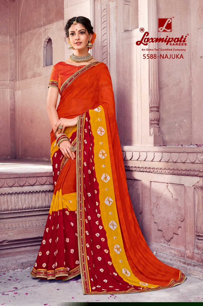 Bahurani By Laxmipati 5588 To 5597 Series Indian Traditional Wear Collection Beautiful Stylish Fancy Colorful Party Wear & Occasional Wear Pure Georgette Sarees At Wholesale Price