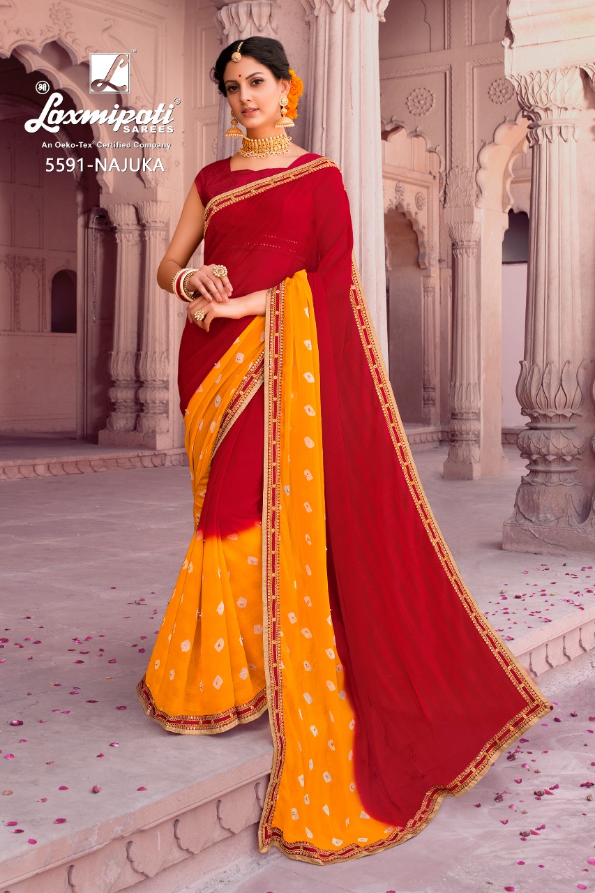 Bahurani By Laxmipati 5588 To 5597 Series Indian Traditional Wear Collection Beautiful Stylish Fancy Colorful Party Wear & Occasional Wear Pure Georgette Sarees At Wholesale Price