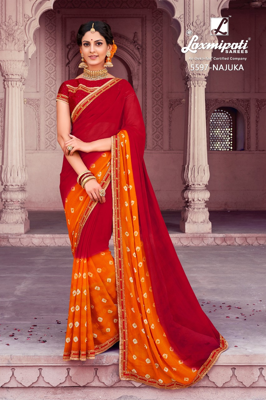 Bahurani By Laxmipati 5588 To 5597 Series Indian Traditional Wear Collection Beautiful Stylish Fancy Colorful Party Wear & Occasional Wear Pure Georgette Sarees At Wholesale Price