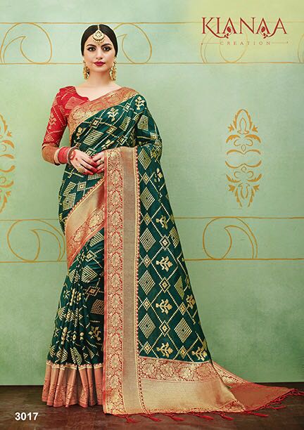 Banaras Vol-2 By Kianaa Creation 3015 To 3027 Series Designer Wedding Collection Beautiful Fancy Traditional Wear & Party Wear & Occasional Wear Silk Printed Sarees At Wholesale Price