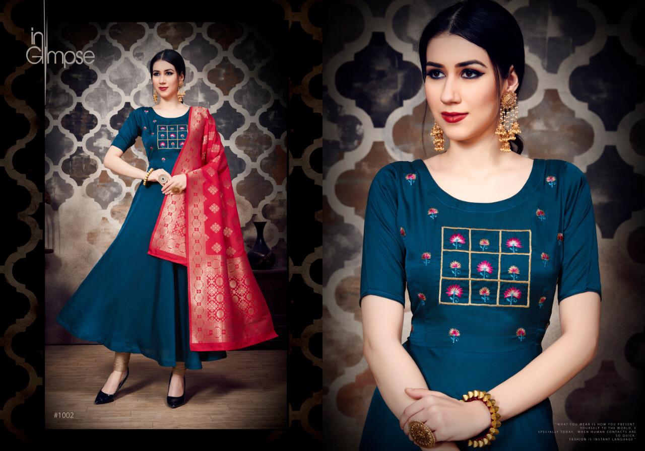 Banaras By Fashid Wholesale 1001 To 1005 Series Designer Anarkali Suits Collection Beautiful Stylish Fancy Colorful Party Wear & Occasional Wear Pure Silk Embroidered Gowns At Wholesale Price
