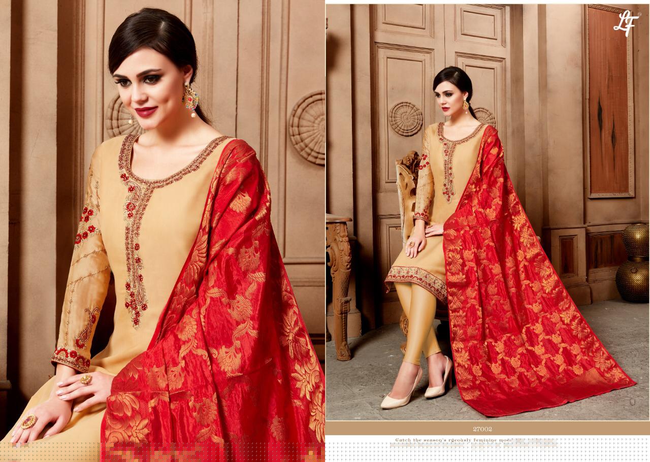 Banarasi Vol-27 By Lavli Fashion 27001 To 27006 Series Indian Traditional Wear Collection Beautiful Stylish Fancy Colorful Party Wear & Occasional Wear Sartin Georgette With Embroidery Dress At Wholesale Price