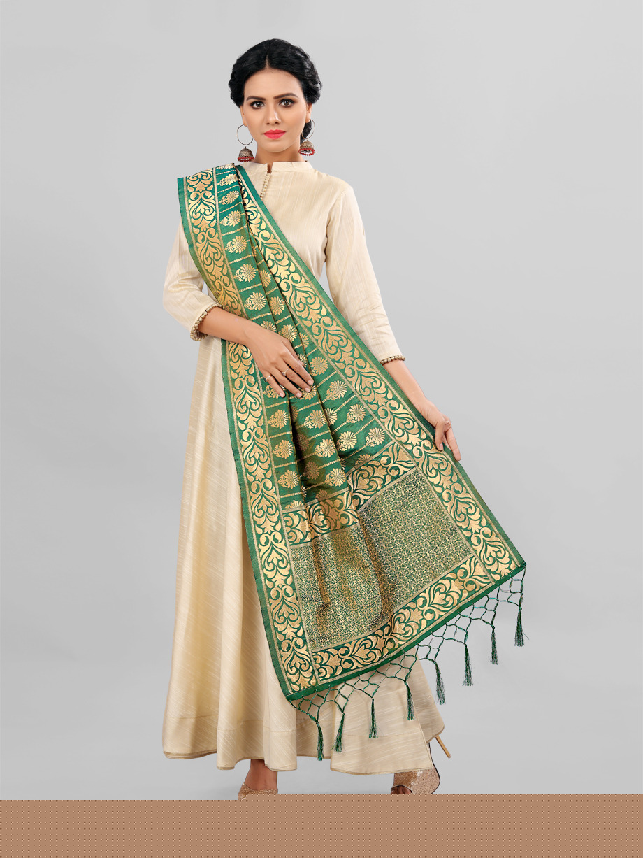 Banarasi Dupatta By Mrigya 01 To 10 Series Designer Beautiful Colorful Fancy Party Wear & Occasional Wear Banarasi Silk & Chanderi Silk Dupatta At Wholesale Price