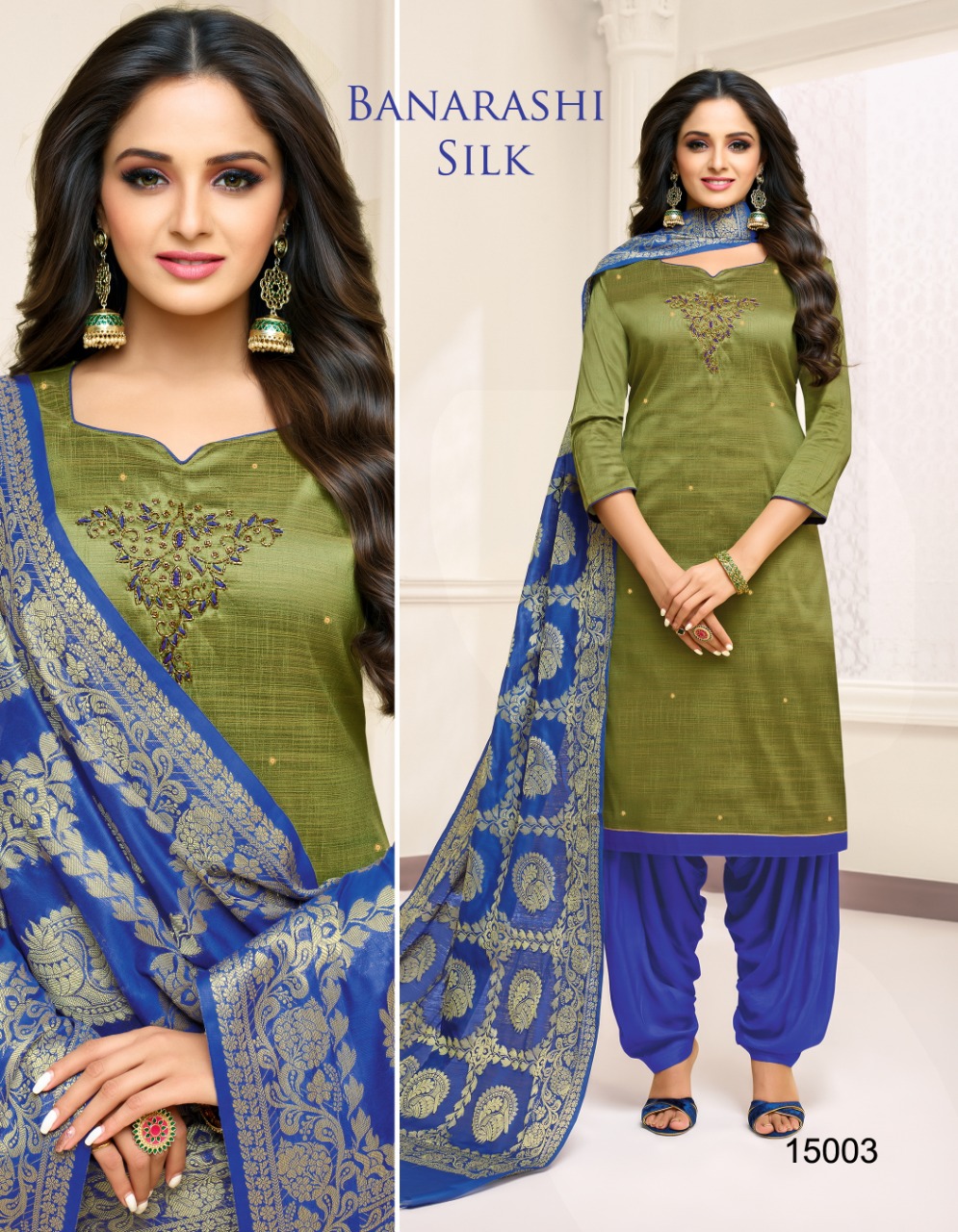 Banarashi Silk By Kapil Tex 15001 To 15012 Series Indian Traditional Wear Collection Beautiful Stylish Fancy Colorful Party Wear & Occasional Wear South Silk Dress At Wholesale Price