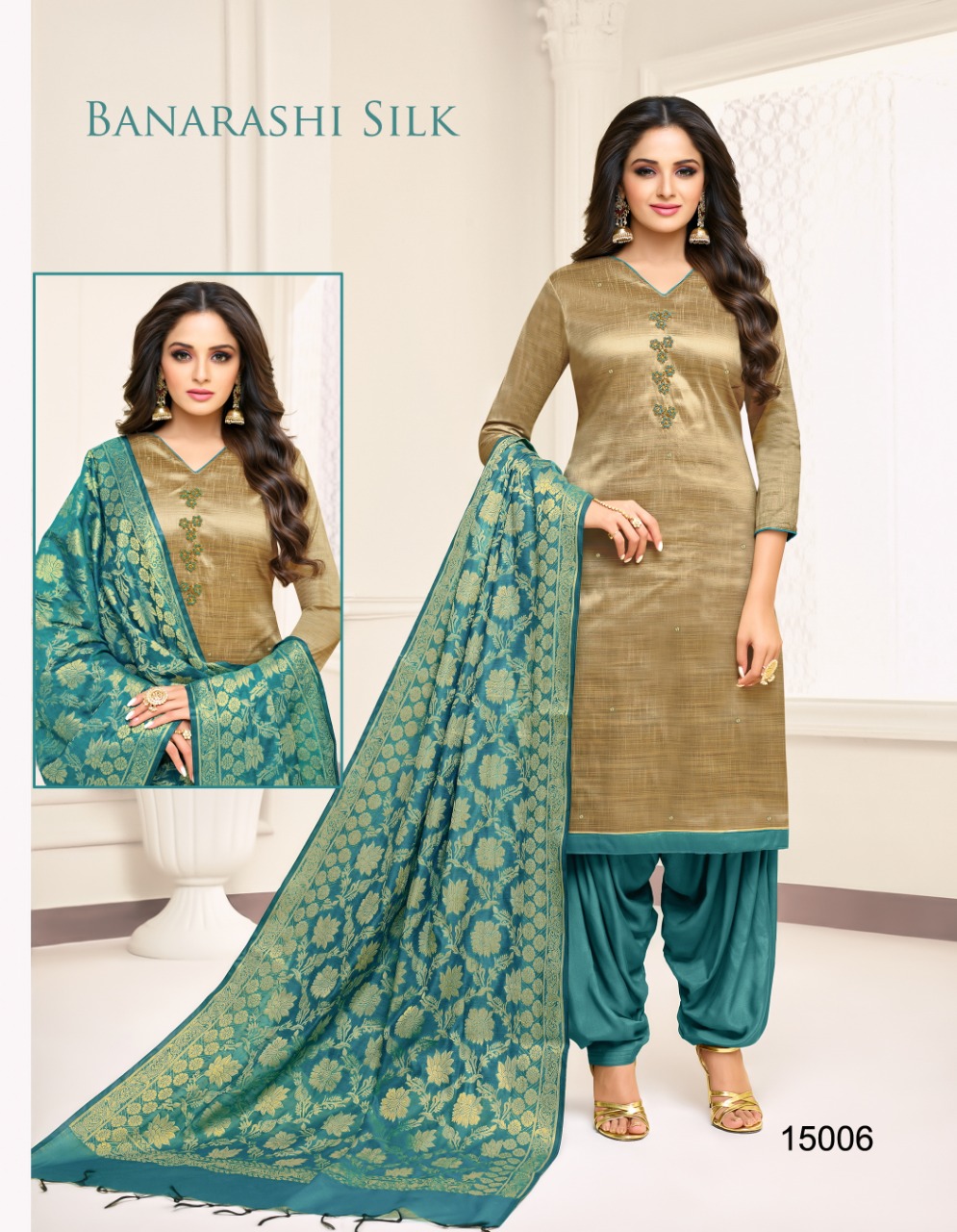 Banarashi Silk By Kapil Tex 15001 To 15012 Series Indian Traditional Wear Collection Beautiful Stylish Fancy Colorful Party Wear & Occasional Wear South Silk Dress At Wholesale Price