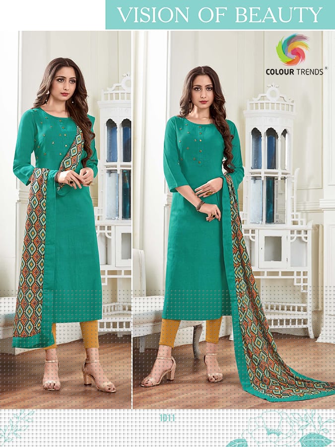 Bandhan By Colour Trends 1011 To 1018 Series Designer Beautiful Stylish Fancy Colorful Party Wear & Ethnic Wear & Ready To Wear Fancy Kurtis At Wholesale Price