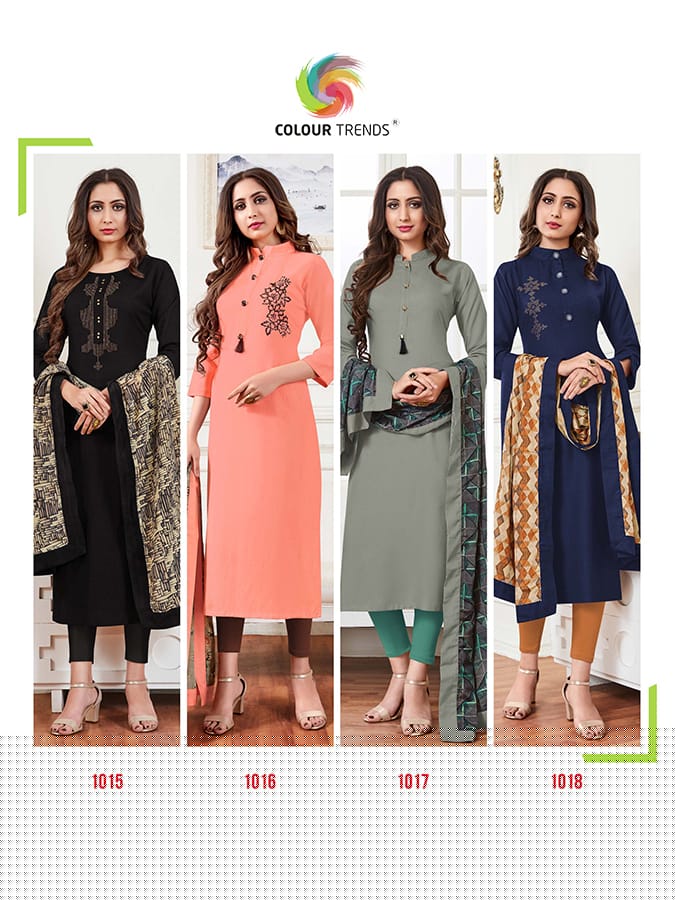 Bandhan By Colour Trends 1011 To 1018 Series Designer Beautiful Stylish Fancy Colorful Party Wear & Ethnic Wear & Ready To Wear Fancy Kurtis At Wholesale Price