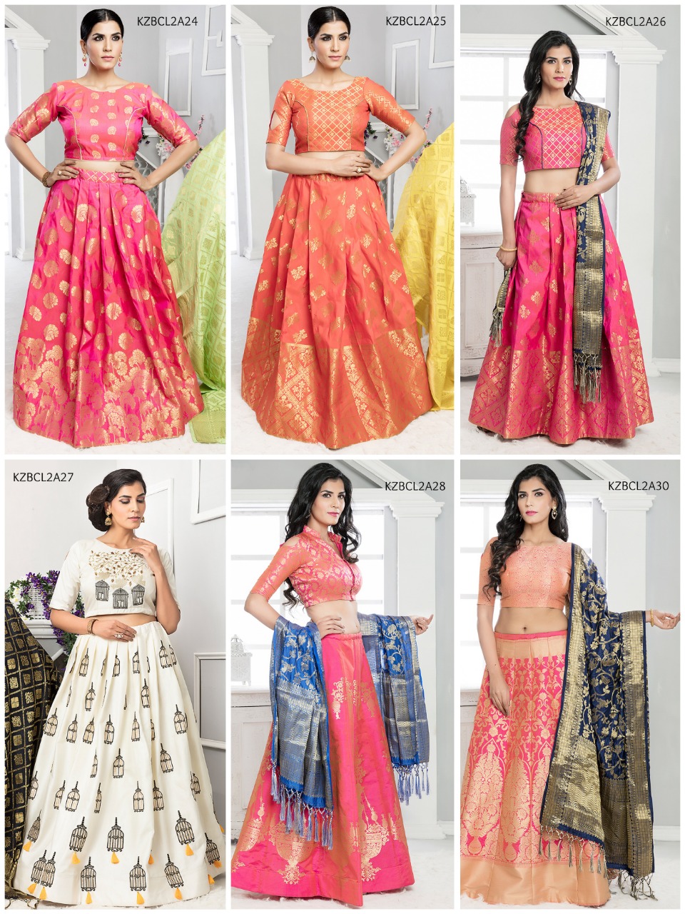 Barati Collection Vol-2 By Fashid Wholesale As Designer Beautiful Wedding Collection Occasional Wear & Party Wear Soft Tifi Silk Lehengas At Wholesale Price