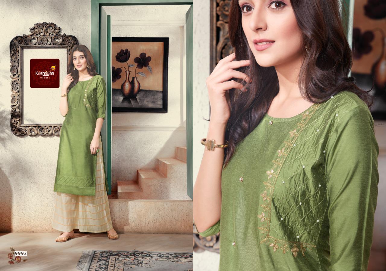 Basil By Krishriyaa 9991 To 9998 Series Beautiful Stylish Colorful Fancy Party Wear & Ethnic Wear & Ready To Wear Two Tone Silk With Cotton Lining Kurtis At Wholesale Price