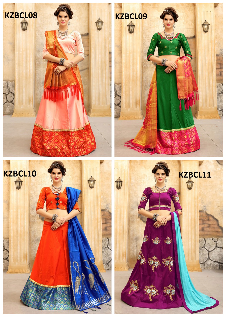 Bcl Lehenga By Aasvaa 8 To 11 Series Designer Beautiful Wedding Collection Occasional Wear & Party Wear Tifi Silk Lehengas At Wholesale Price