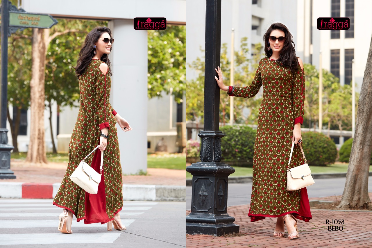 Bebo By Ragga 1058 To 1065 Series Designer Beautiful Colorful Stylish Fancy Casual Wear & Ethnic Wear & Ready To Wear Rayon Printed Kurtis At Wholesale Price