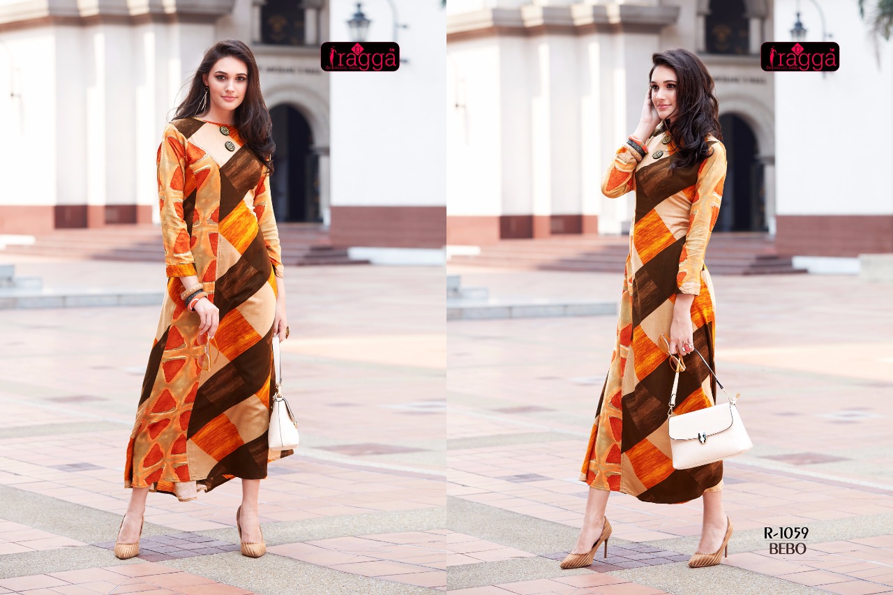 Bebo By Ragga 1058 To 1065 Series Designer Beautiful Colorful Stylish Fancy Casual Wear & Ethnic Wear & Ready To Wear Rayon Printed Kurtis At Wholesale Price