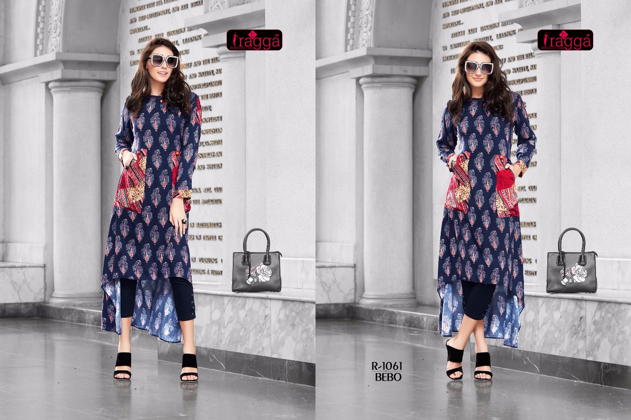 Bebo By Ragga 1058 To 1065 Series Designer Beautiful Colorful Stylish Fancy Casual Wear & Ethnic Wear & Ready To Wear Rayon Printed Kurtis At Wholesale Price