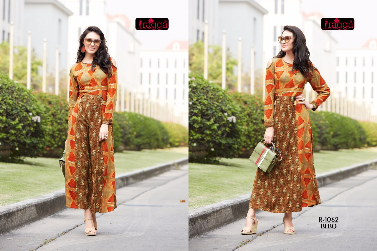 Bebo By Ragga 1058 To 1065 Series Designer Beautiful Colorful Stylish Fancy Casual Wear & Ethnic Wear & Ready To Wear Rayon Printed Kurtis At Wholesale Price