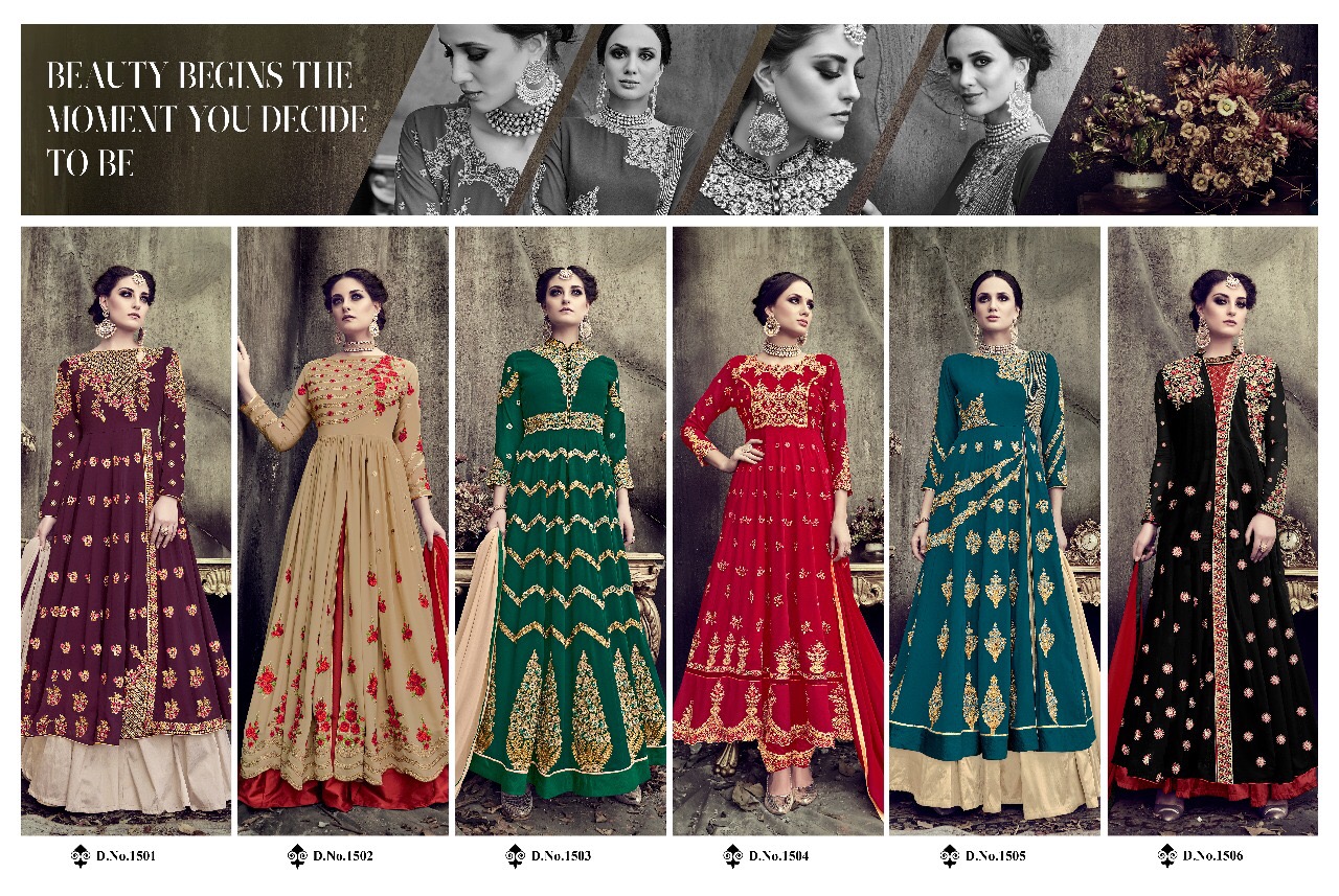Sale Begum Vol-2 By Tanu Designer 1501 To 1506 Series Designer Anarkali Suits Wedding Collection Beautiful Party Wear & Occasional Wear Pure Georgette Embroidered Dresses At Wholesale Price
