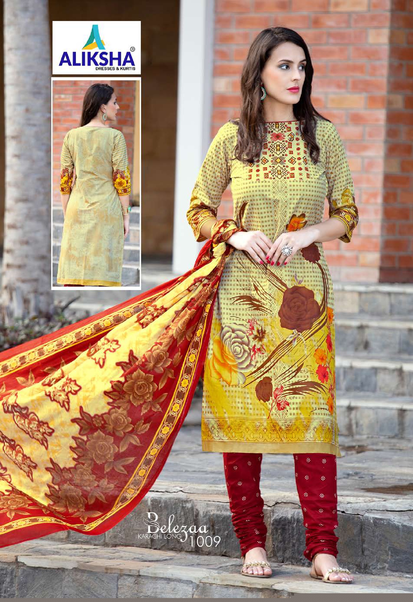Belezaa Karachi Vol-1 By Aliksha 1001 To 1010 Series Beautiful Suits Stylish Fancy Colorful Party Wear & Ethnic Wear Cotton Printed Dresses At Wholesale Price