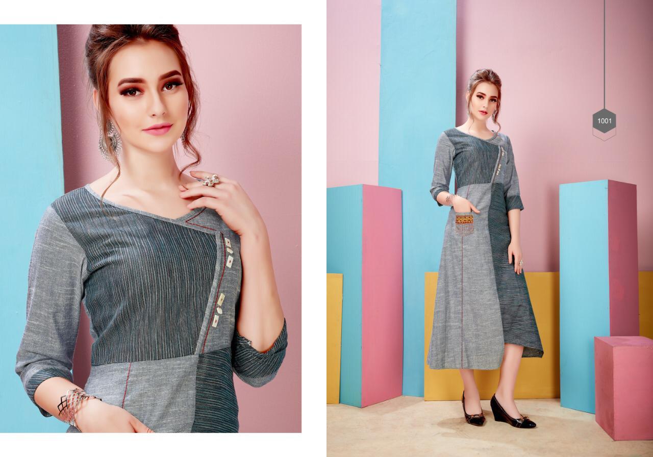 Beliza By Kaamiri 1001 To 1008 Series Beautiful Stylish Colorful Fancy Party Wear & Ethnic Wear & Ready To Wear Hand Woven South Cotton Kurtis At Wholesale Price