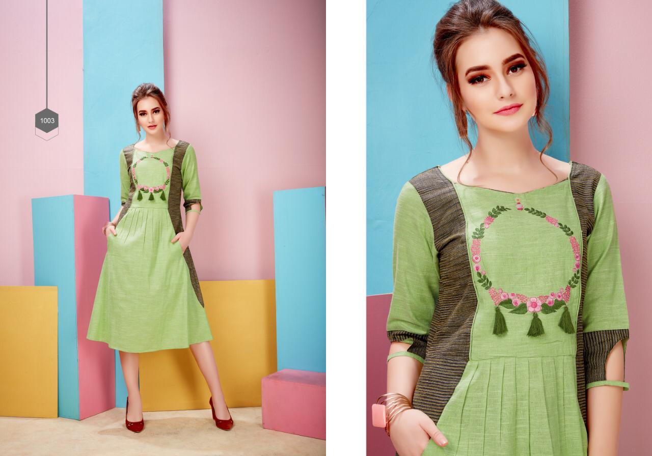 Beliza By Kaamiri 1001 To 1008 Series Beautiful Stylish Colorful Fancy Party Wear & Ethnic Wear & Ready To Wear Hand Woven South Cotton Kurtis At Wholesale Price