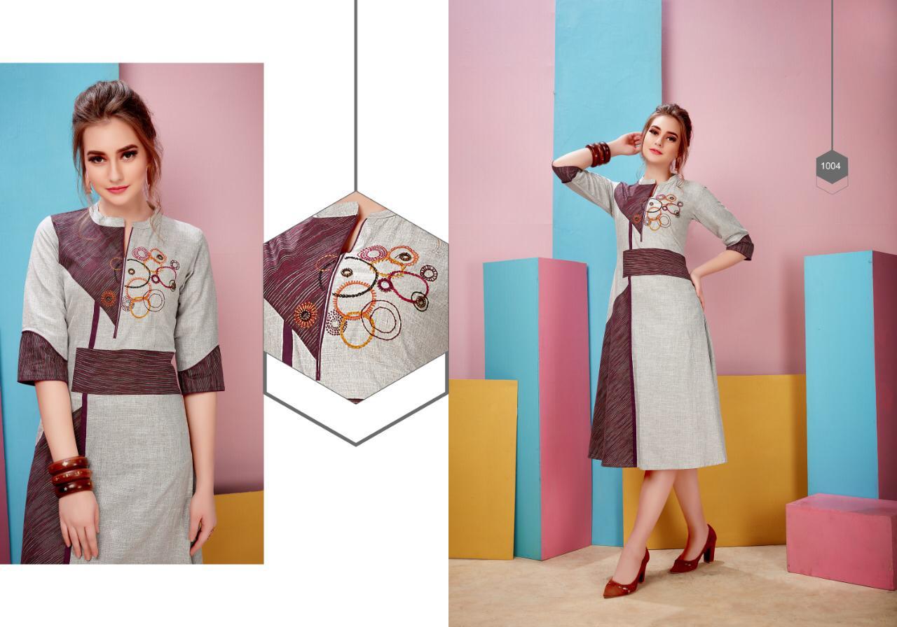 Beliza By Kaamiri 1001 To 1008 Series Beautiful Stylish Colorful Fancy Party Wear & Ethnic Wear & Ready To Wear Hand Woven South Cotton Kurtis At Wholesale Price