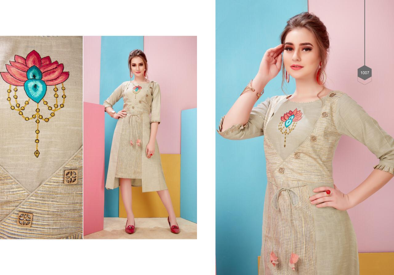 Beliza By Kaamiri 1001 To 1008 Series Beautiful Stylish Colorful Fancy Party Wear & Ethnic Wear & Ready To Wear Hand Woven South Cotton Kurtis At Wholesale Price