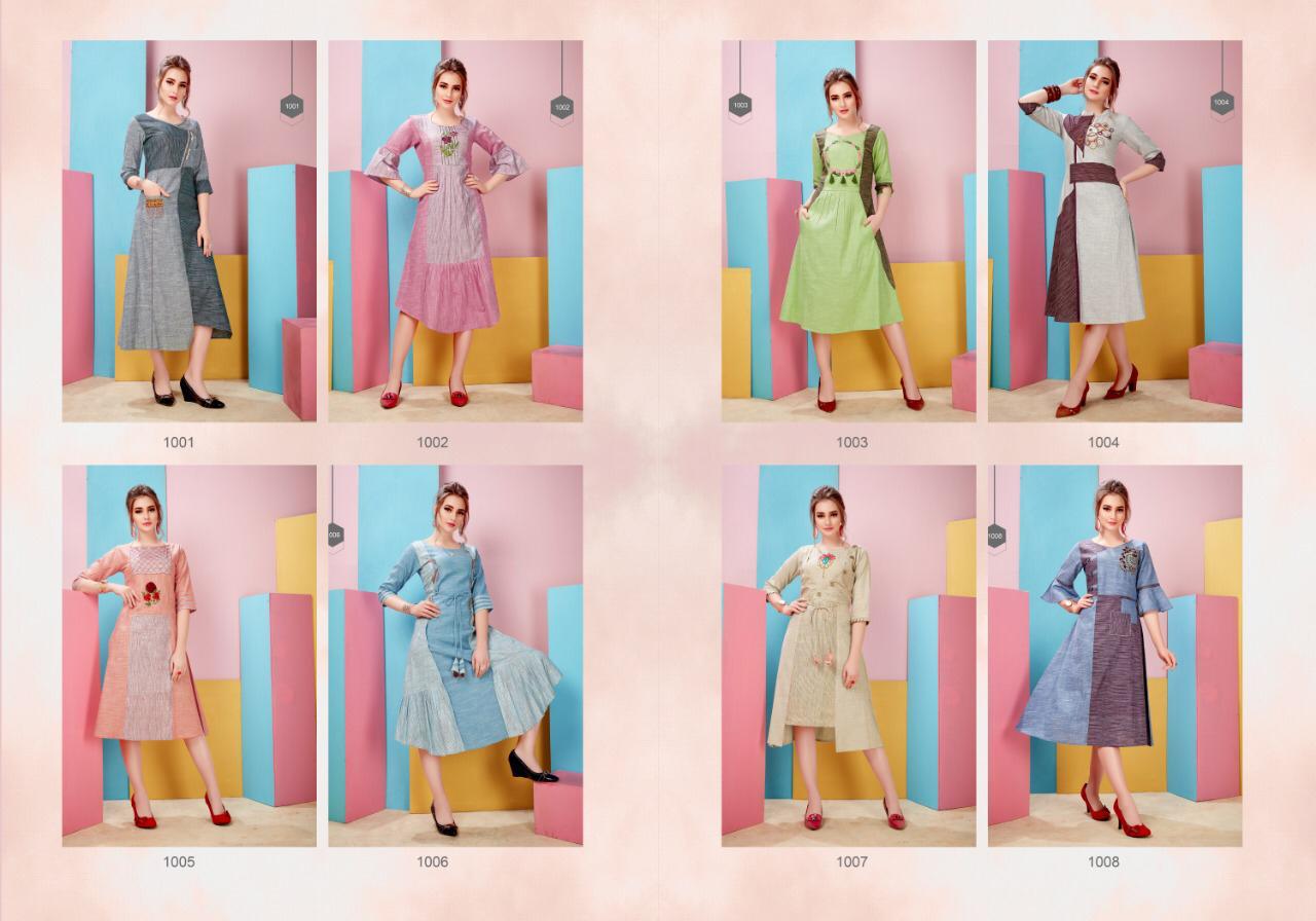 Beliza By Kaamiri 1001 To 1008 Series Beautiful Stylish Colorful Fancy Party Wear & Ethnic Wear & Ready To Wear Hand Woven South Cotton Kurtis At Wholesale Price