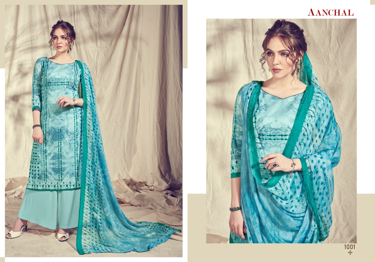 Bella By Aanchal Creation 1001 To 1008 Series Beautiful Stylish Designer Printed And Embroidered Party Wear Occasional Wear Cambric Cotton Printed Dresses At Wholesale Price