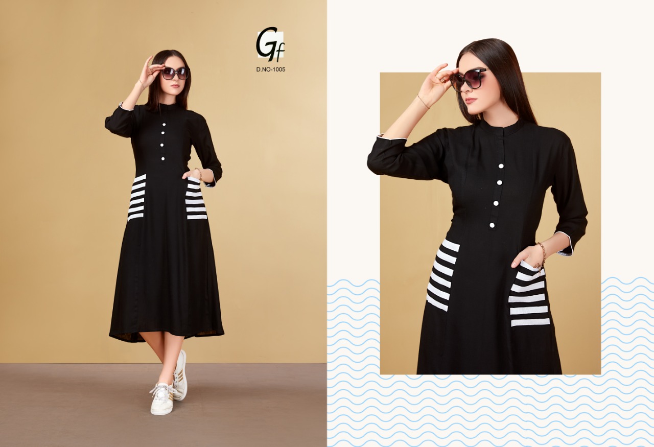 Bella By Ganesh Fashion 1001 To 1006 Series Beautiful Stylish Fancy Colorful Casual Wear & Ethnic Wear & Ready To Wear Rayon Printed Kurtis At Wholesale Price