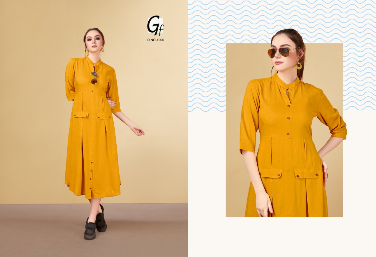 Bella By Ganesh Fashion 1001 To 1006 Series Beautiful Stylish Fancy Colorful Casual Wear & Ethnic Wear & Ready To Wear Rayon Printed Kurtis At Wholesale Price