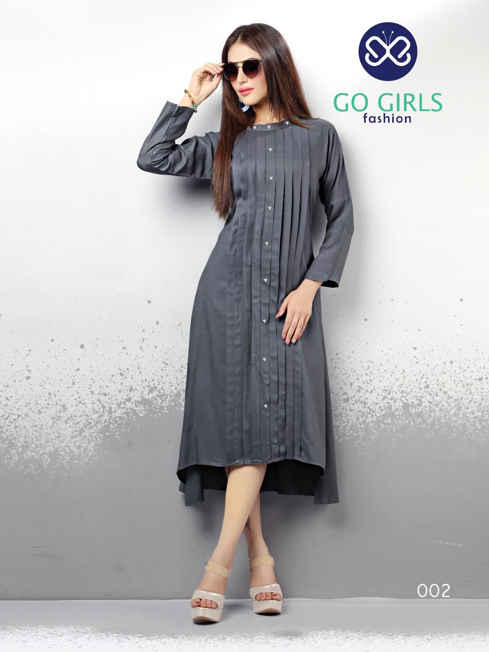 Bitcoin Vol-3 By Go Girls Fashion 001 To 008 Series Beautiful Colorful Stylish Fancy Casual Wear & Ethnic Wear & Ready To Wear Pure Rayon Kurtis At Wholesale Price