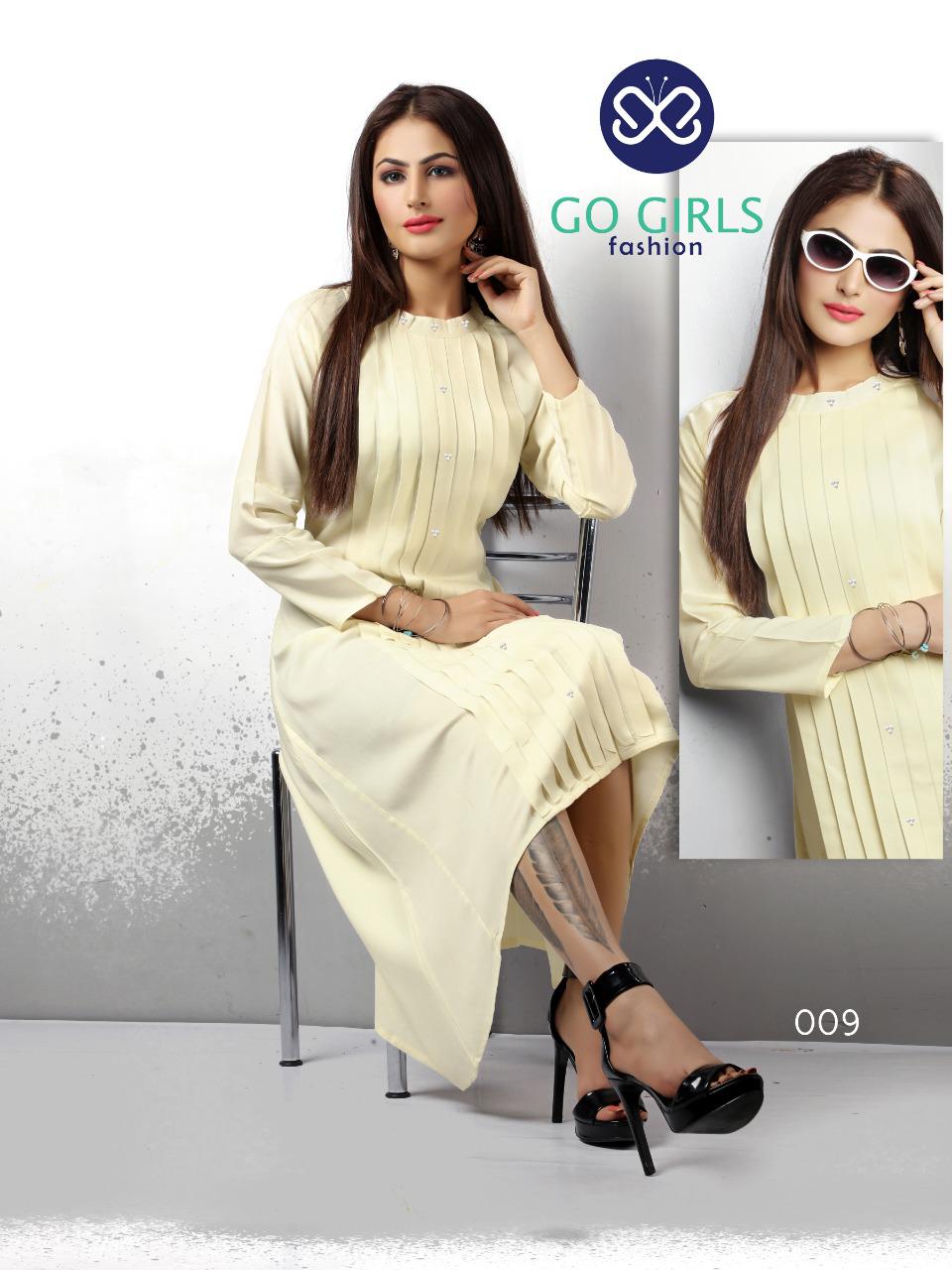 Bitcoin Vol-3 By Go Girls Fashion 001 To 008 Series Beautiful Colorful Stylish Fancy Casual Wear & Ethnic Wear & Ready To Wear Pure Rayon Kurtis At Wholesale Price