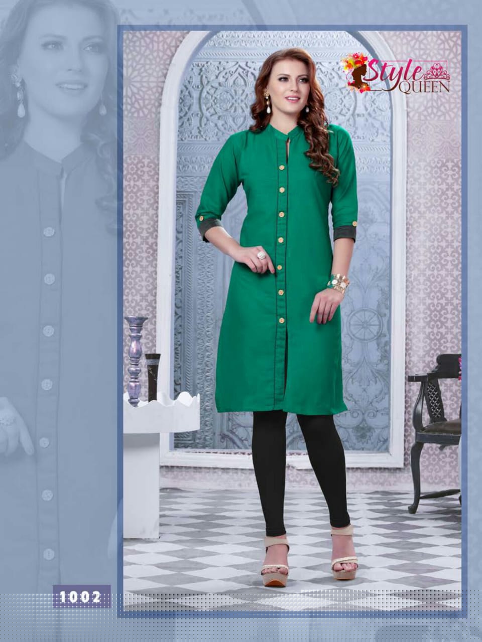 Bilinkk By Style Queen 1001 To 1010 Series Beautiful Stylish Colorful Fancy Party Wear & Ethnic Wear & Ready To Wear Heavy Cotton Slub Kurtis At Wholesale Price