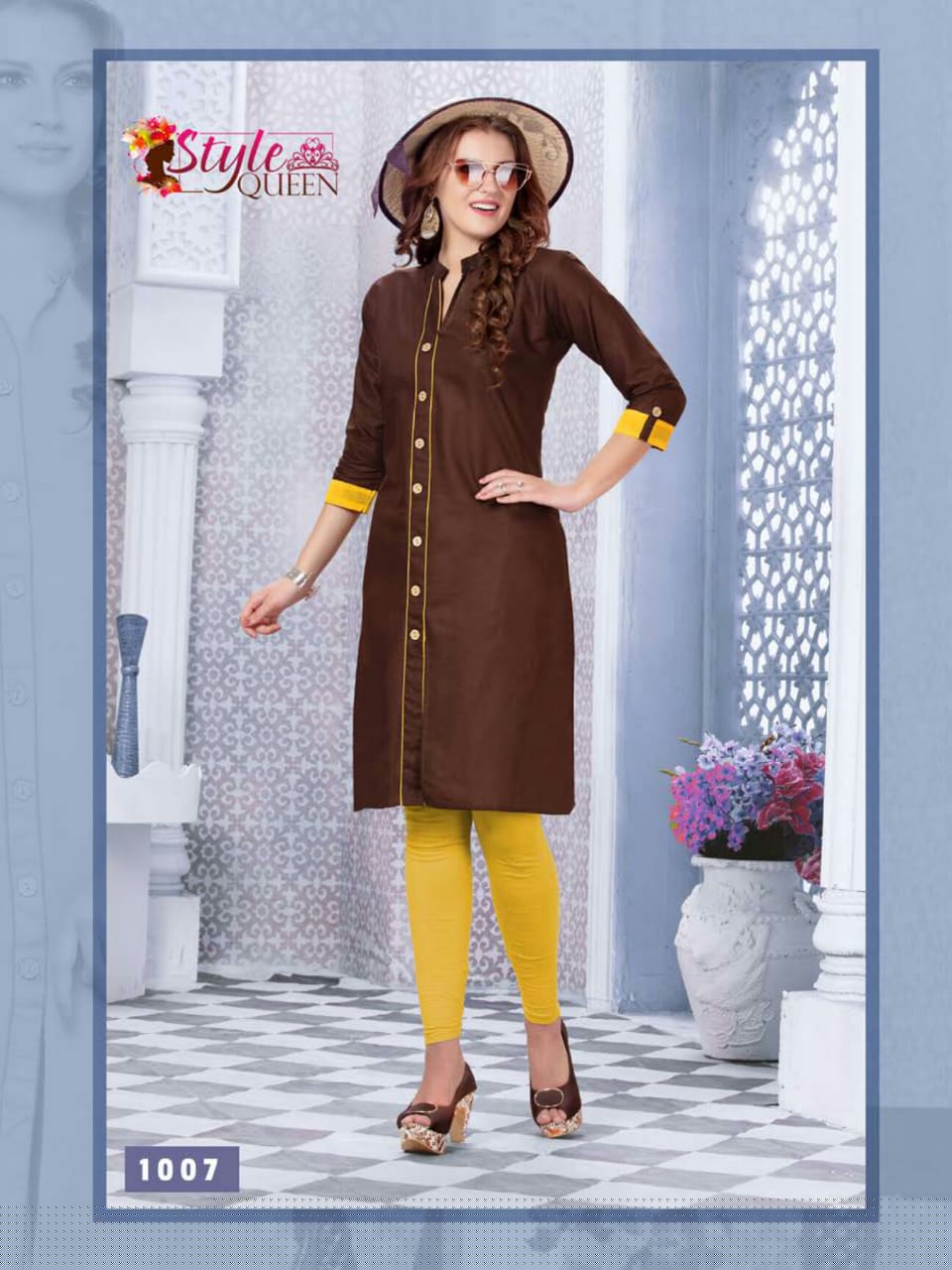 Bilinkk By Style Queen 1001 To 1010 Series Beautiful Stylish Colorful Fancy Party Wear & Ethnic Wear & Ready To Wear Heavy Cotton Slub Kurtis At Wholesale Price