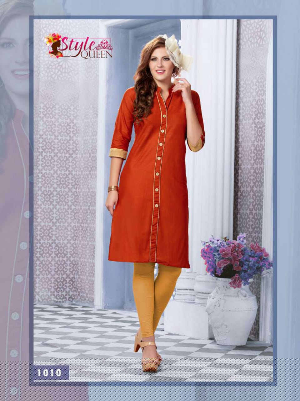 Bilinkk By Style Queen 1001 To 1010 Series Beautiful Stylish Colorful Fancy Party Wear & Ethnic Wear & Ready To Wear Heavy Cotton Slub Kurtis At Wholesale Price