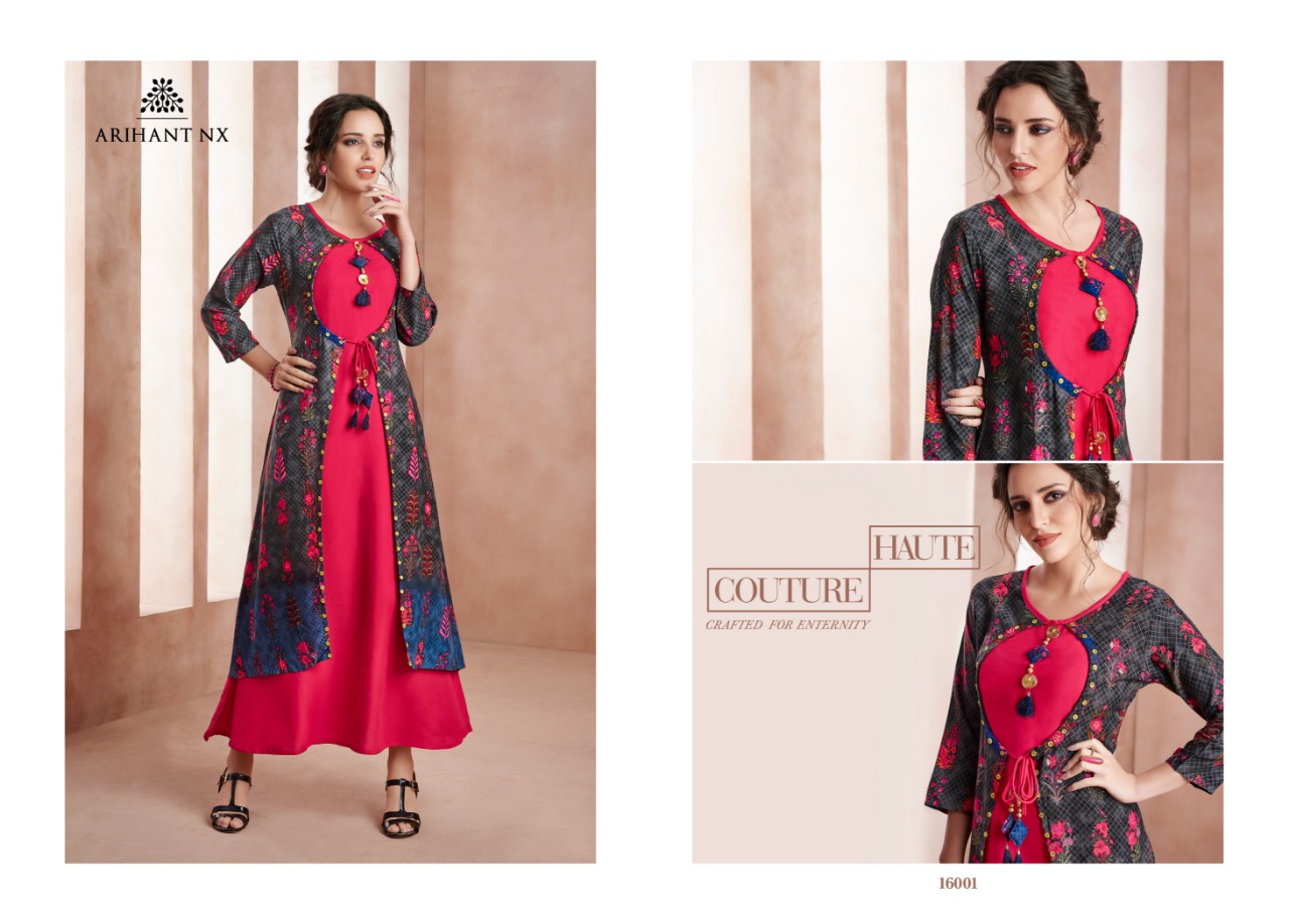Bliss By Arihant Designer 6001 To 6005 Series Beautiful Colorful Stylish Fancy Casual Wear & Ethnic Wear & Ready To Wear Heavy Rayon Printed Kurtis At Wholesale Price