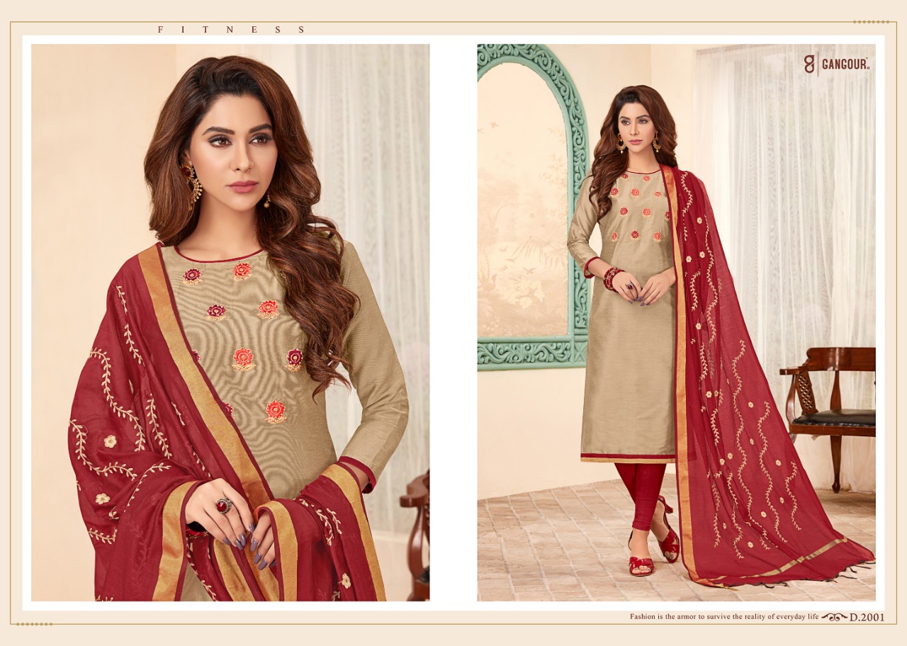 Blossom Vol-2 By Gangour 2001 To 2011 Series Suits Beautiful Stylish Fancy Colorful Designer Party Wear & Ethnic Wear Cotton Long Slub Dresses At Wholesale Price