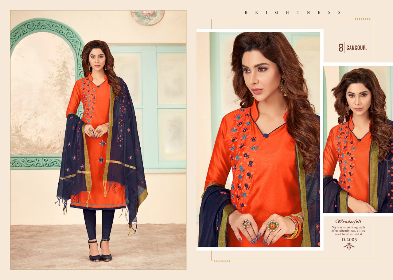 Blossom Vol-2 By Gangour 2001 To 2011 Series Suits Beautiful Stylish Fancy Colorful Designer Party Wear & Ethnic Wear Cotton Long Slub Dresses At Wholesale Price